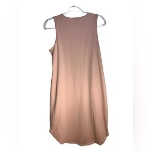 AnyBody Full Length Dress 100% Organic Cotton Pale Pink Women Size Small